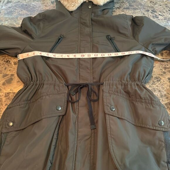 ATMOSPHERE Jacket SIZE 8 FAUX FUR HOOD PADDED LIGHT PARKA - Picture 3 of 11